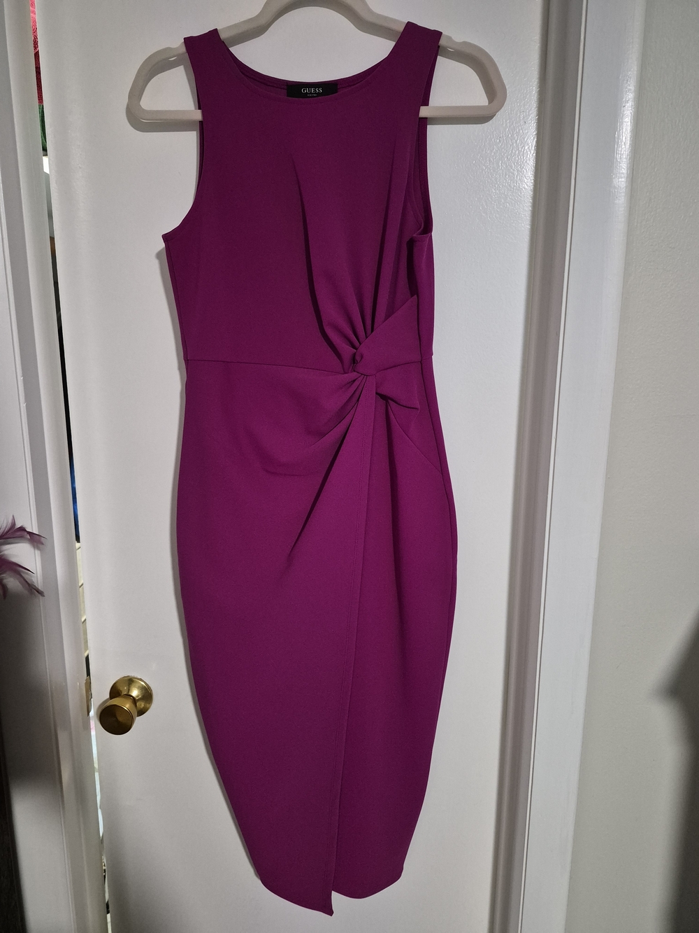 GUESS Sleeveless Knot-Front Midi Dress